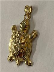 14K Yellow Gold Sea Turtle Pendant, 2.6g